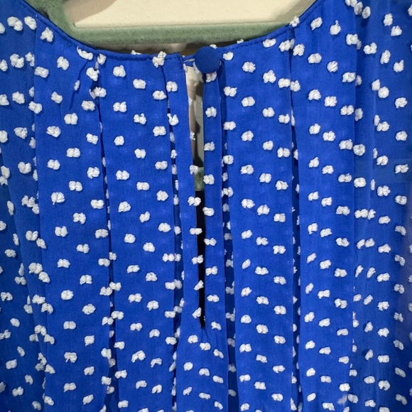 SACHIN + BABI Flocked Swiss Dot Silk Mini Dress Sz 0 Anthropologie - Picture 5 of 7